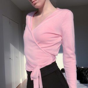 Diane Von Furstenberg Pink Ballerina Wrap Sweater